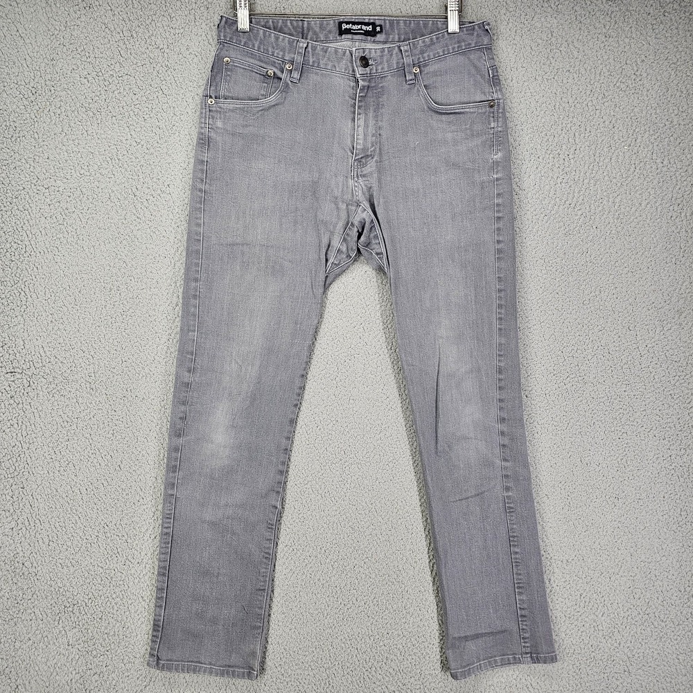 Betabrand Jeans Mens 30 Gray Slim Denim‎ Sons of Britches Gusseted Stretch